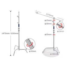 Jinbei CK-1 C-Stand Állvány (max. 20kg, 320cm)