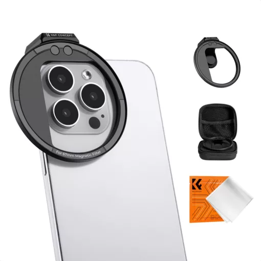K&F Concept unverzális szűrőtartó mobiltelefonokhoz, mágneses szűrő csatlakozás, 67mm (KF-01-2675)