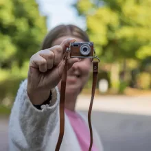 Rollei mini digitális fényképezőgép, kulcstartó, barna (R12066)