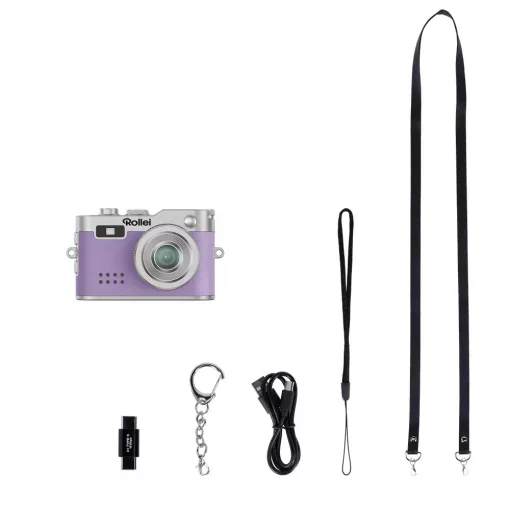 Rollei mini digitális fényképezőgép, kulcstartó, lila (R12068)