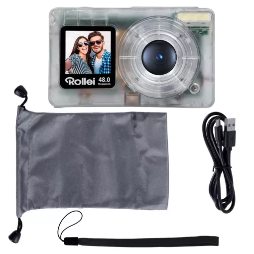 Rollei Compactline Pocket Transparent digitális fényképezőgép, átlátszó (R12096)