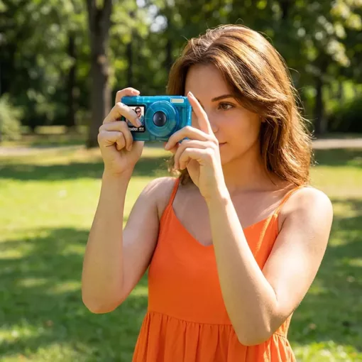 Rollei Compactline Pocket Transparent digitális fényképezőgép, kék (R12098)