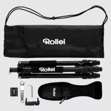 Rollei C5-i állvány + monopod + gömbfej + telefontartó adapter + táska, titánszürke (R20828)