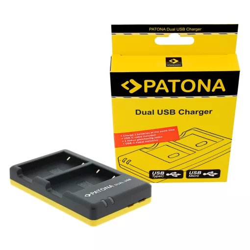 PATONA Dual Akkutöltő Nikon EN-EL5 ENEL5 - USB C kábellel - 1963