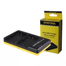 PATONA Dual Akkutöltő Canon BP-508 BP-511 BP-512 Akkuhoz - Micro USB kábellel - 1943