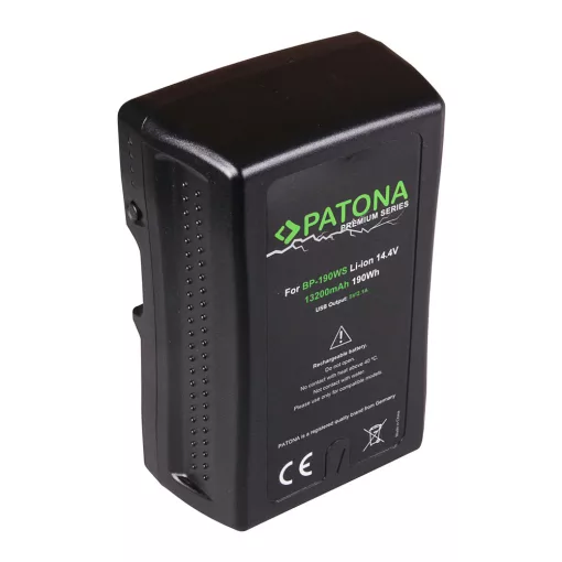 PATONA Premium Akku V-Mount 190Wh - 1255 (Sony BP190WS DSR 250P 600P 650P 652P)