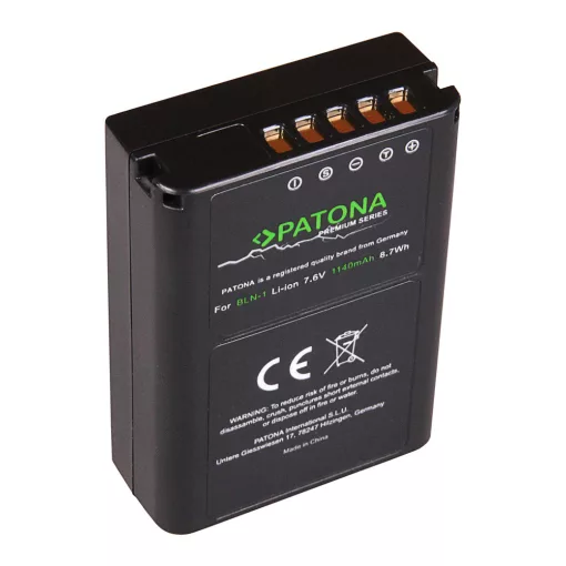 Patona Premium Akku - Olympus PS-BLN-1 OMD EM1 E-M1 EM5 E-M5 EM5 Mark II E-m5 Mark II (1262)