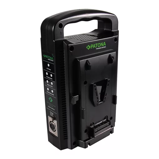 PATONA Dual V-Mount Akkutöltő - 1681 (Sony BP-95W BP-GL65 BP-190WS 4-Pin XLR Kábellel)