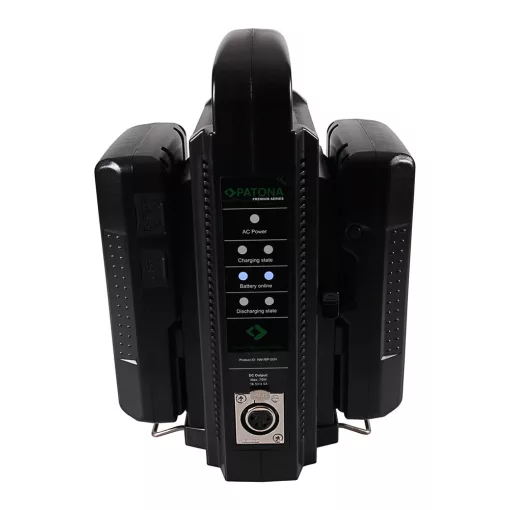 PATONA Dual V-Mount Akkutöltő - 1681 (Sony BP-95W BP-GL65 BP-190WS 4-Pin XLR Kábellel)