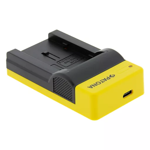 PATONA Slim USB Akkutöltő - USB-C Input f. Canon BP-808 FSxx FS10 FS-10 FS100 FS-100 FS11 FS-11 BP-808 HF (151589)
