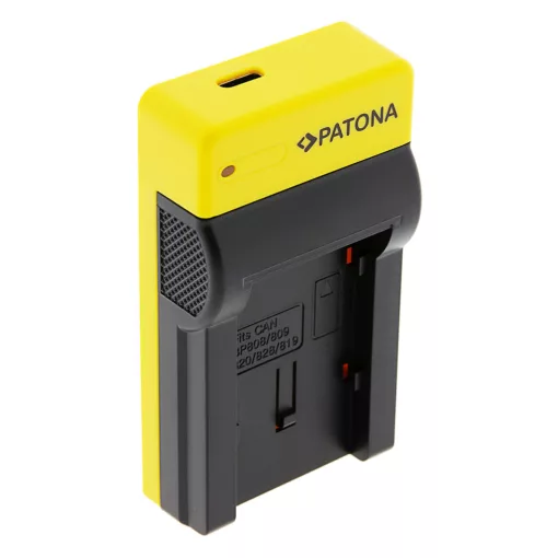 PATONA Slim USB Akkutöltő - USB-C Input f. Canon BP-808 FSxx FS10 FS-10 FS100 FS-100 FS11 FS-11 BP-808 HF (151589)
