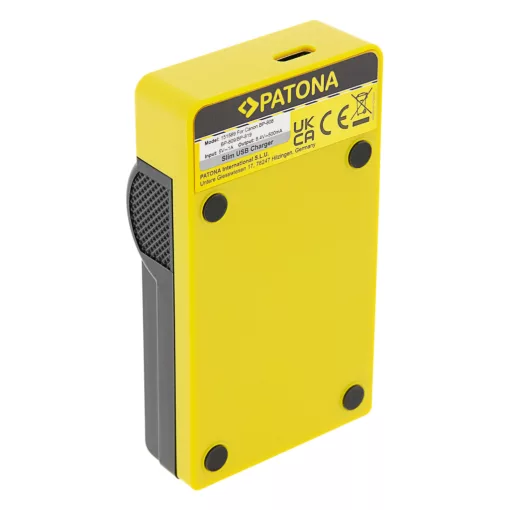 PATONA Slim USB Akkutöltő - USB-C Input f. Canon BP-808 FSxx FS10 FS-10 FS100 FS-100 FS11 FS-11 BP-808 HF (151589)