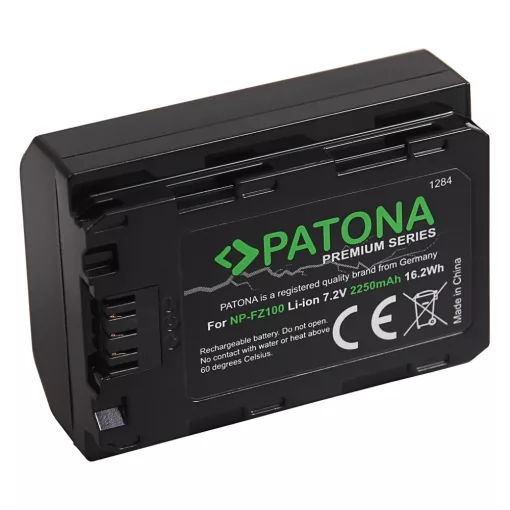 PATONA Premium Akkumulátor Sony NP-FZ100 (A7 III A7M3 Alpha 7 III A7 R III A7RM3 Alpha 7 R III A9 Alpha 9) - 1284