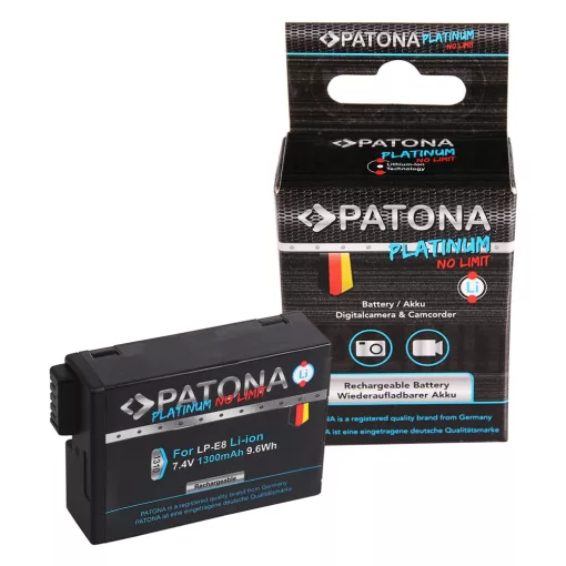 PATONA Platinum Akkumulátor - Canon LP-E8 LP-E8 EOS 550D, 600D 650D 700D (1310)