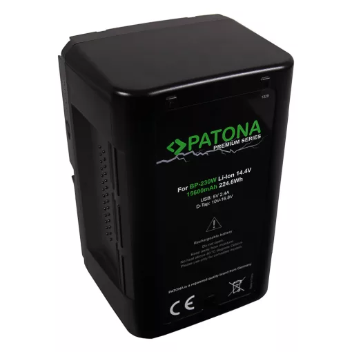 PATONA Premium Akku V-Mount 230Wh - 1329 (Sony BP230W DSR 250P 600P 650P 652P)