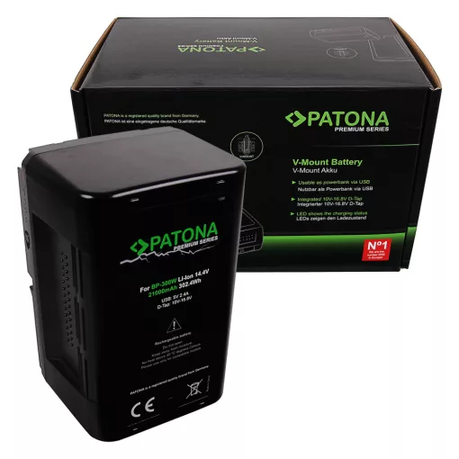 PATONA Premium Akku V-Mount 300Wh - 1330 (Sony BP300W DSR 250P 600P 650P 652P)