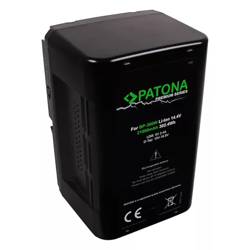 PATONA Premium Akku V-Mount 300Wh - 1330 (Sony BP300W DSR 250P 600P 650P 652P)