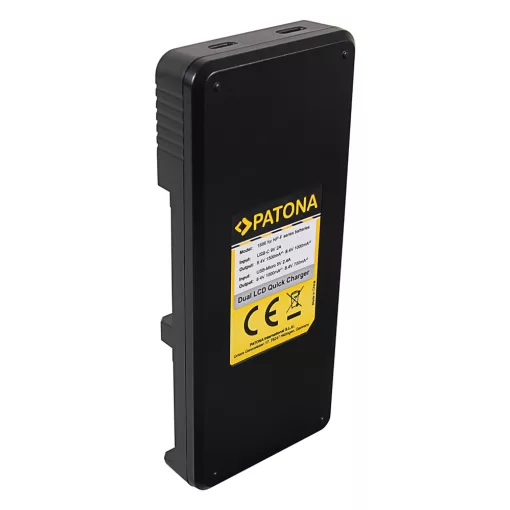 PATONA Dual LCD USB NP-F Akku Töltő - 1886 (Sony F550 F750 F970 FM50 FM500H)