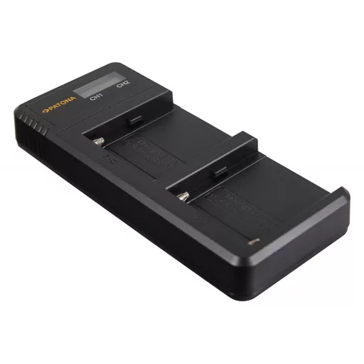 PATONA Dual LCD USB NP-F Akku Töltő - 1886 (Sony F550 F750 F970 FM50 FM500H)