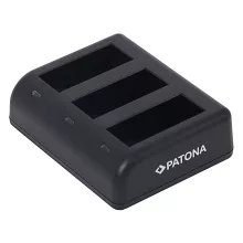 PATONA Tripla töltő - GoPro Hero 9 Hero 10 Hero 11 AHDBT901 ADBAT001 ADDBD-211 inkl. Micro USB Kábellel (9884)