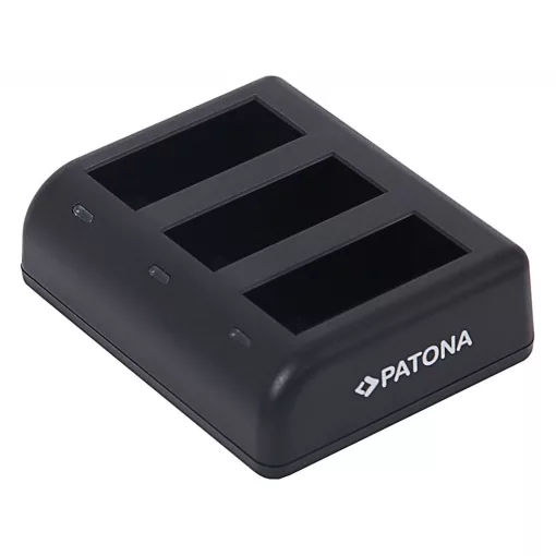 PATONA Tripla töltő - GoPro Hero 9 Hero 10 Hero 11 AHDBT901 ADBAT001 ADDBD-211 inkl. Micro USB Kábellel (9884)