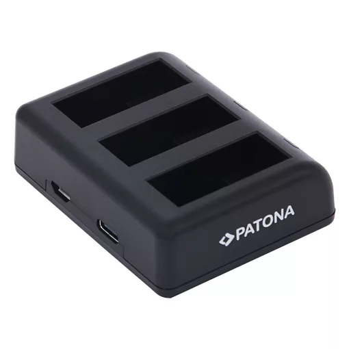 PATONA Tripla töltő - GoPro Hero 9 Hero 10 Hero 11 AHDBT901 ADBAT001 ADDBD-211 inkl. Micro USB Kábellel (9884)