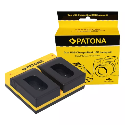 PATONA Dual Töltő Panasonic DMW-BLK22 DC-S5 G9 GH5 GH5S - 191697