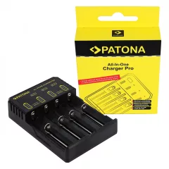  PATONA USB Univerzális Töltő - CR123A 14500 16340 18650 22650 26650... / AAA - AA (1914)