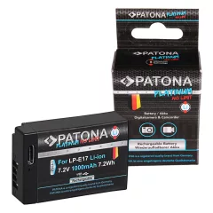   Patona Platinum Akku Canon LP-E17 USB-C - Canon LP-E17 EOS RP 77D 200D 750D 760D 8000D Kiss X8i M3 Reb (1352)