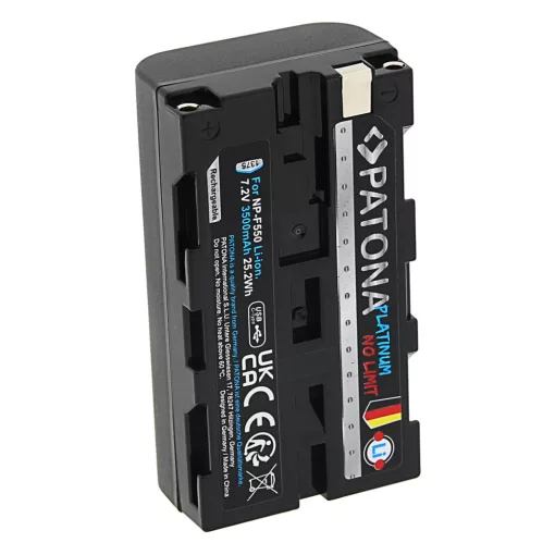 PATONA Platinum  USB-C- Input NP-F550 Akkumulátor - 1375 (Sony NP-F550 F330 F530 F750 F930 F920 F550 CCD-SC)