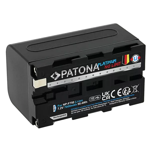 PATONA Platinum USB-C- Input NP-F750 Akkumulátor - 1376 (NP-F750 F330 F530 F550 F930 F920)
