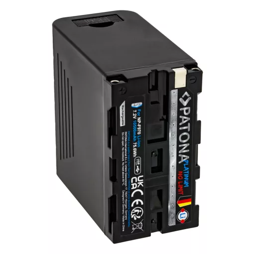 PATONA Platinum NP-F970 Akku USB-C imput - 1377 (Sony NP-F970 F960 F950 PD20W USB-A 5V/2A)