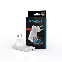PATONA Premium GaN PD65W Lapos Adapter 2xUSB-C PD3.0 QC3.0 (2595)