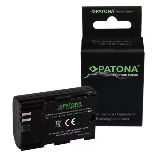 PATONA Premium Akkumulátor Canon LP-E6 LPE6 (EOS 60D 70D 5D 6D 7D Mark III) - 1212