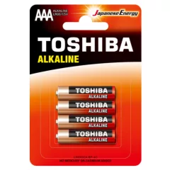  TOSHIBA elem LR03GCA BP-4C Alkaline AAA tartós, 1,5V (4db/csomag)