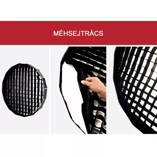 Mikrosat Méhsejtrács 12Clicks Nyitható Softboxhoz - 65cm