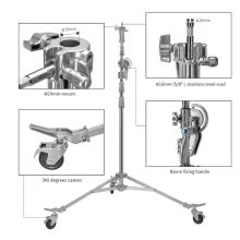 Jinbei 2 in 1 acél boom lámpaállvány (M-8) 530cm