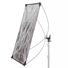 Mikrosat négyzetes derítőlap 70x110cm (RE217) állványra helyezhető tartóval (arany - ezüst)