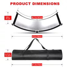 Mikrosat RE221 2in1 Íves Derítőlap 167x61cm (Ezüst/Fekete)