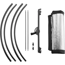 Mikrosat RE221 2in1 Íves Derítőlap 167x61cm (Ezüst/Fekete)