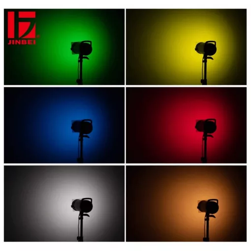 Jinbei MH mágneses reflektor színszűrőkkel (14cm bowens)