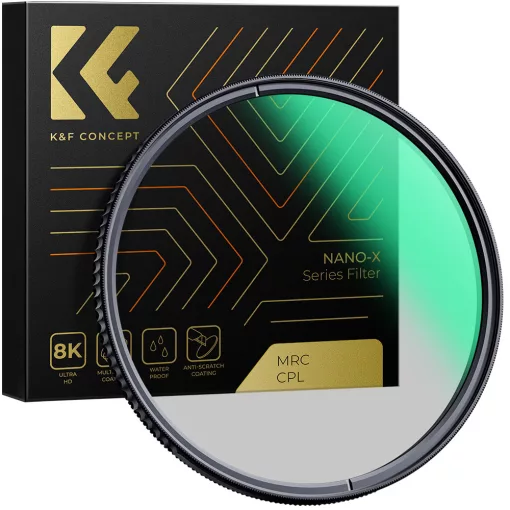 K&F Concept NANO-X series, XC15, B270, HD, CPL szűrő, vízlepergető, karcálló, zöld bevonat, 67mm (KF-01-972V3)