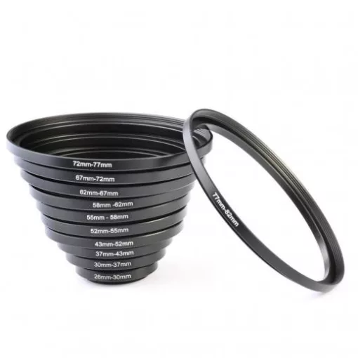 K&F CONCEPT 11 az 1-ben menetátalakítő gyűrű szett (Step-Up) 26-82mm (KF-0800)