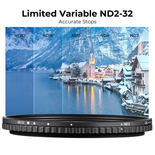 K&F Concept NANO-X, VARIO ND 2-32 szűrő, W/O Black cross, vízlep., karcálló, +3db törlőkendő, 58mm (KF-01-1449V1)