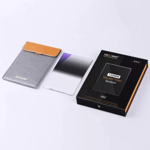 K&F Concept 100*150*2mm, fordított átmenetű lapszűrő, GND16, KF-01-1457 - vízálló, karcálló, többrétegű bevonattal + tok