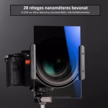 K&F Concept 100*150*2 mm, lágy átmenetű lapszűrő, GND16, KF-01-1456 - vízálló, karcálló, HD, többrétegű bevonattal + tok