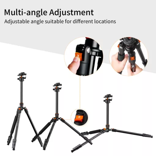 K&F Concept K234A1+BH-28L állvány, 156cm magasság, 10kg teherbírás (KF-09-080V1)