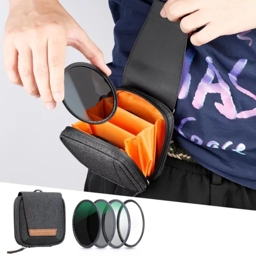 K&F Concept mágneses adapter + MCUV + CPL  + ND1000 szűrő, vízlepergető, karcálló, + tok, 52mm (KF-1620)