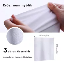 K&F Concept mikroszálas törlőkendő, 15x15cm, száraz, fehér (KF-1683)