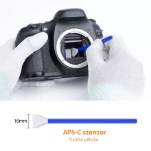 K&F Concept kamera aps-c érzékelő tisztító szett, 16 mm, 10 db-os + 20 ml tisztító folyadékkal (KF-1616)